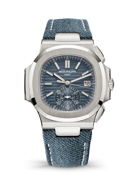 patek philippe nautilus denim|patek nautilus chronograph 5980g.